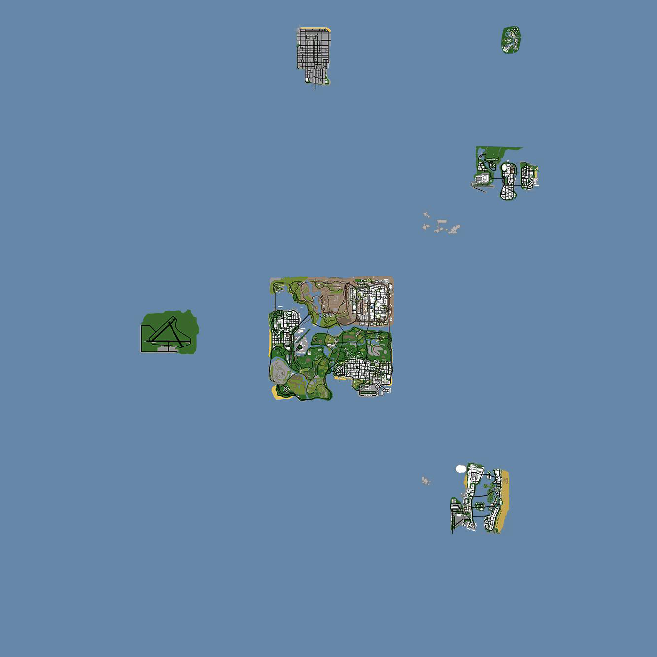 how big is gta s map